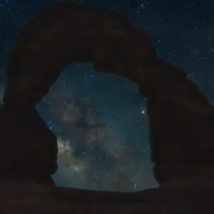 Delicate Arch with Milky-way Galaxy